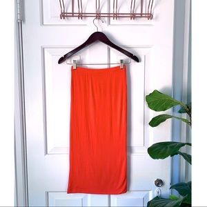 Topshop Bright Red Stretch Skirt